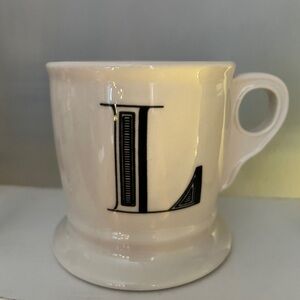 Monogrammed Cream Mug with L